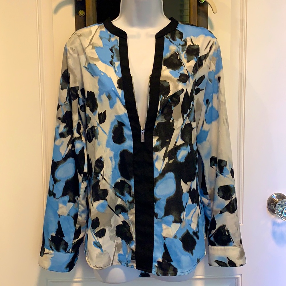Calvin Klein Floral Long sleeves Rolled Up Blouse